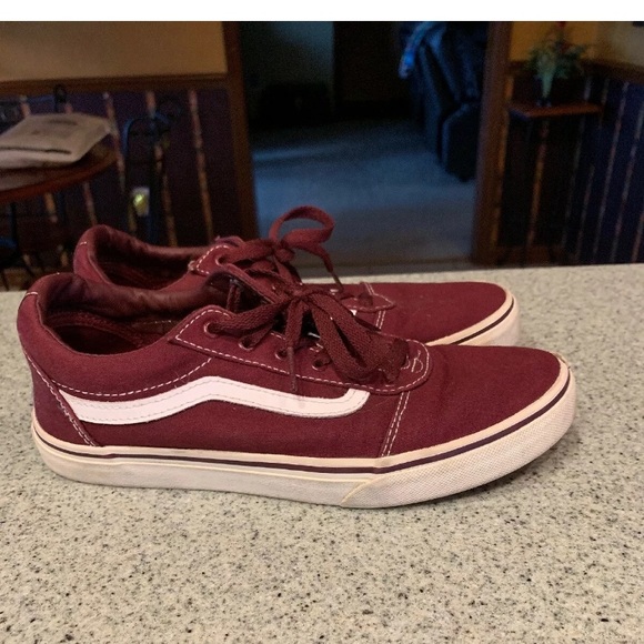 maroon vans low top